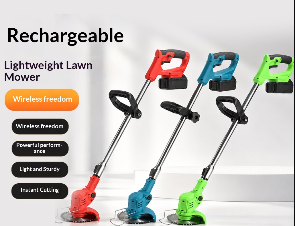 Gardening Tools Lawn Mower - Nouveau coupe-herbe électrique sans fil portatif,